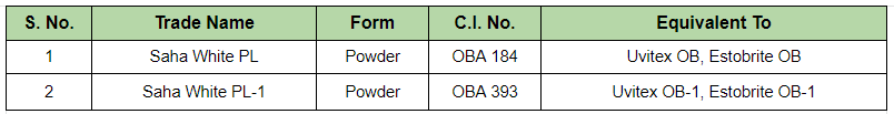 OBA for Plastic or PVC