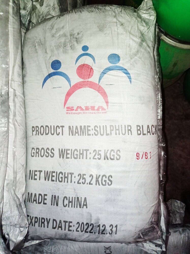Sulphur black plastic bag